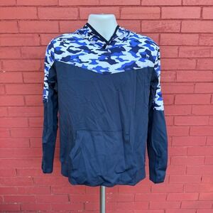 Greyson Camoscape Navajo Hoodie‎ Cobalt Blue Wolf Print Hoodie Pullover Size M